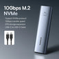 M.2 NVMe SSD Enclosure USB-C 3.2 Gen2 10Gbps – Up to 8TB Aluminum External Case (2280/2260/2242/2230) with ON/OFF Button & Cooling