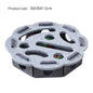 Interactive Felt Cat Puzzle Toy Box with Maze Tunnel and Bell Ball – Indoor Cat Entertainment