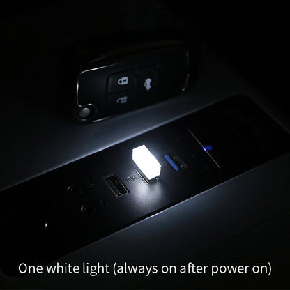 Mini USB LED Car Ambient Light - Colorful Interior Atmosphere Lamp with Emergency Mode