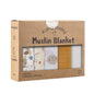 5-Pack Bamboo Cotton Muslin Baby Blankets & Burp Cloths 60 x 60 cm (23.6 x 23.6 in) Soft Breathable Multi-Functional