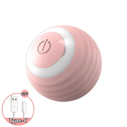 Interactive Rolling Cat Toy with Tail – USB Rechargeable Smart Ball, Dual-Speed Automatic Play