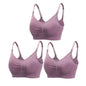 3-Pack Seamless Maternity Nursing Bras – Wireless Breathable Nursing Bra with Removable Pads & Front/Back Closure