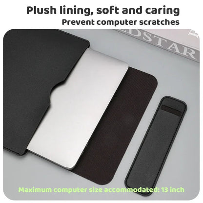 PU 13-Inch Waterproof Laptop Sleeve with Pen Case — MacBook Air/Pro