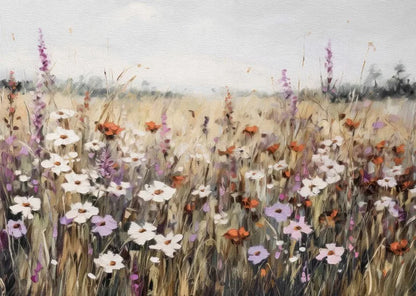 Wildflower Prints Neutral Floral Gallery Wall Decor Antique Summer Landscape Poster Garden Countryside Aesthetic Wall Decoration