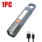 Mini Zoomable LED Flashlight with COB Side Light - Waterproof Portable Torch for Camping, Fishing & Hunting
