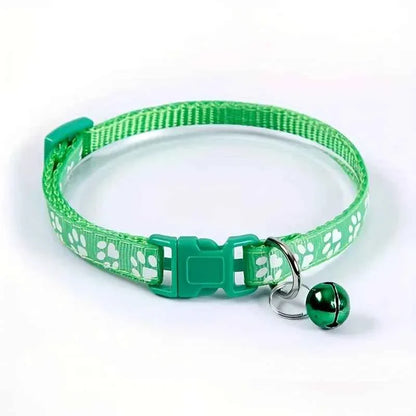 Colorful Adjustable Cat Collar with Bell
