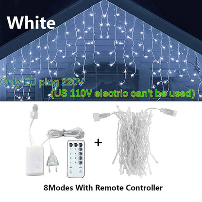 Waterproof LED String Lights 3.5–25m (11.5–82 ft) | Warm White / Cold White / Multicolor | 8 Modes IP65 EU Plug