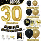 Black Gold Birthday Table Runner 30 50 Birthday Tablecloth Balloon Party Decoration For Home Backdrop Wedding Adult Anniversary