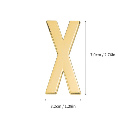 1Pcs Metal Self Adhesive House Number English Alphabet Letters for Apartment Room Door Plate Table Mailbox Number Stickers 7*3cm