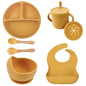 Food Grade Silicone Baby Feeding Dish Set Suction Plate Cup