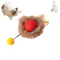 Rechargeable Interactive Rolling Cat Toy with Faux Tail - Motion-Activated Ball for Cats & Small Dogs