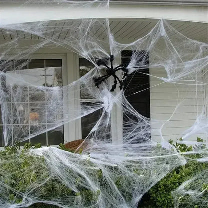Cotton Spider Web Halloween Decoration - 6 Colors