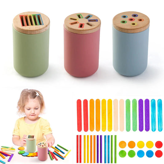Montessori Silicone Color Matching Bucket Toy