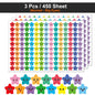 450-3000 Sheet Happy Face Stars Reward Sign Stickers Pack DIY Skateboard Suitcase Stationery Decals Decor Phone Laptop Gift Toys