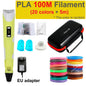 3D Printing Pen for Kids with Travel Case — PLA 1.75mm Filament, LED Display, Adjustable Temp & Speed, DIY Drawing Gift