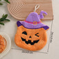 Pumpkin Halloween Hand Towel Super Absorbent Coral Velvet Handkerchief with Hanging Loop