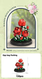 Eternal Flower Bouquet Bonsai Potted Plant Micro Building Blocks Model Home Decoration Puzzle Toys Kids Birthday Christmas Gifts