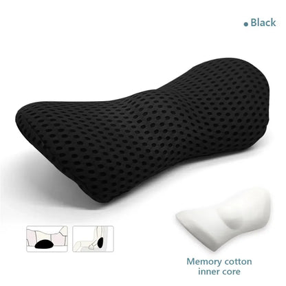 Breathable Memory Foam Lumbar Pillow - Ergonomic Waist Support for Car Seat & Bed