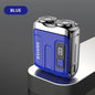 Mini Rechargeable Electric Shaver – Digital Display Dual Rotary Blades & Trimmer, Waterproof Travel Shaver (60 Min Run Time)