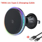 30W Magnetic Car Wireless Charger Vent Mount with RGB LED Light Fast MagSafe-Compatible Phone Holder
