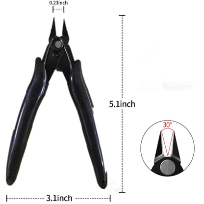 2-Pack Mini Nose Cutting Pliers | Flush Wire Cutters & Side Snips for Electrical Work