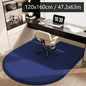 VIKAMA Solid Colour Arched Rug Soft And Non-Slip Office, Study Computer Chair Mat Dressing Table Foot Pad Home Decor
