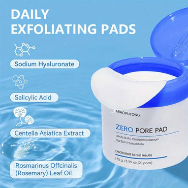 70PCS hyaluronic acid cleansing and makeup remover pads, cotton pad makeupremover pads, gently clean and remove makeupmoisturize