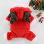 Christmas Dog Hoodie Reindeer & Santa Fleece Coat Winter Warm Pet Jacket for Small to Medium Dogs XS-2XL