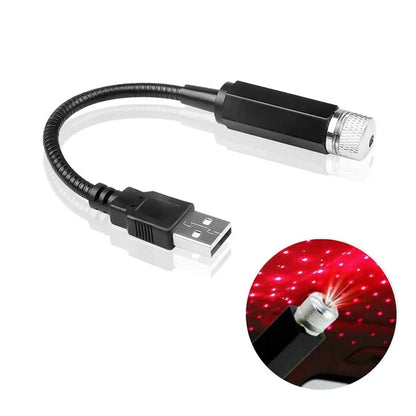 LED Car Starry Sky Projector Light USB Adjustable Interior Atmosphere Night Lamp