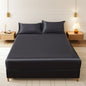Satin-Feel Fitted Sheet Twin Size (39 x 75 in / 99 x 191 cm) – Breathable Skin-Friendly Polyester Mattress Cover