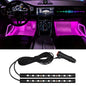 2-in-1 LED Car Neon Interior Light – USB & Cigarette Lighter Footwell Ambient Light, Car Backlight Atmosphere Lamp Accessories