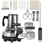DIY Candle Making Kit with 500W Electric Hot Plate, 900ml/600ml Stainless Steel Melting Pot, Thermometer & Candle Tins
