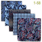 5-Pack Men's Microfiber Pocket Squares 12.6 in (32 cm) - Jacquard Woven Wedding & Formal Handkerchiefs, Assorted Patterns