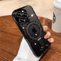 Luxury MagSafe Bracket Case for iPhone 16 & 17 – Clear Acrylic with Magnetic Ring Stand
