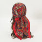 Satin Square Scarf – Elegant 2025 Print Hijab, Shawl & Hair Wrap