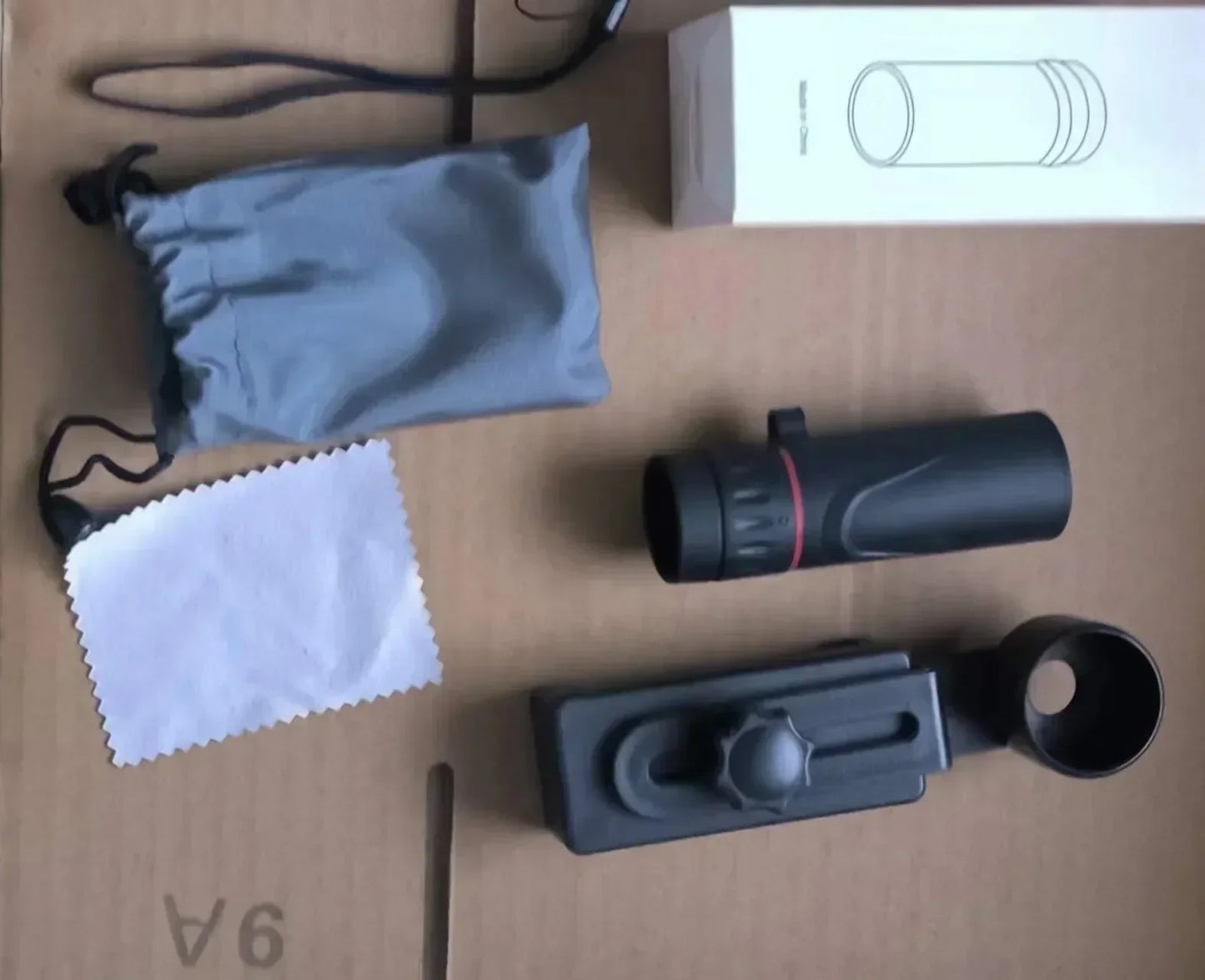 2000×25 HD Monocular Telescope with Phone Mount - Portable 8000 m (26,247 ft) Range for Camping, Hunting & Birdwatching