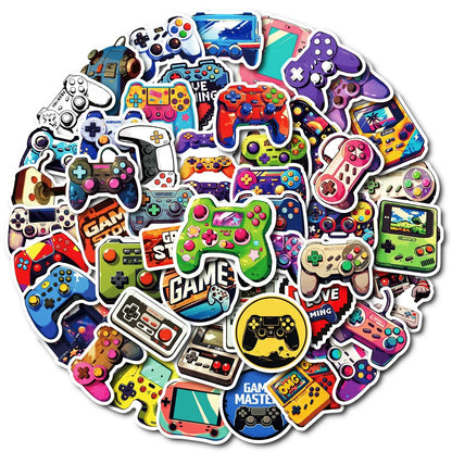 50/100PCS Cartoon Hand Drawn Controller Game Console Graffiti Waterproof Decor Sticker DIY for Laptop Stationery Notebook