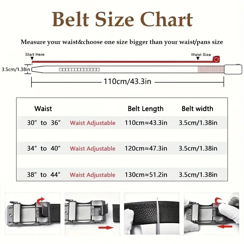 Men's Automatic Ratchet Belt - 3.8 cm Business & Casual Belt