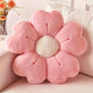 Plush Daisy Throw Pillow - Soft Decorative Cushion for Bed & Sofa, White/Pink Floral