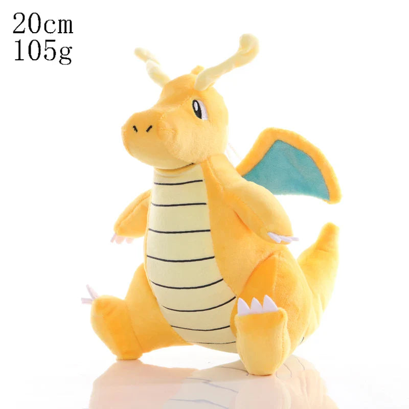 Pikachu & Friends 8 in (20 cm) Plush Stuffed Animal — Pikachu Charmander Squirtle Bulbasaur Eevee Scorbunny Gengar Snorlax Christmas Gift