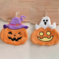 Pumpkin Halloween Hand Towel Super Absorbent Coral Velvet Handkerchief with Hanging Loop
