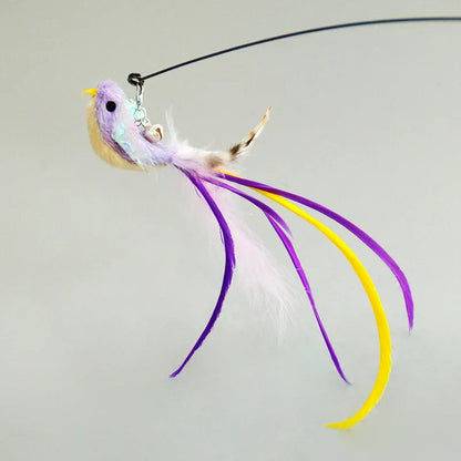 Interactive Feather Cat Toy – Feather Teaser for Cat Play & Exercise