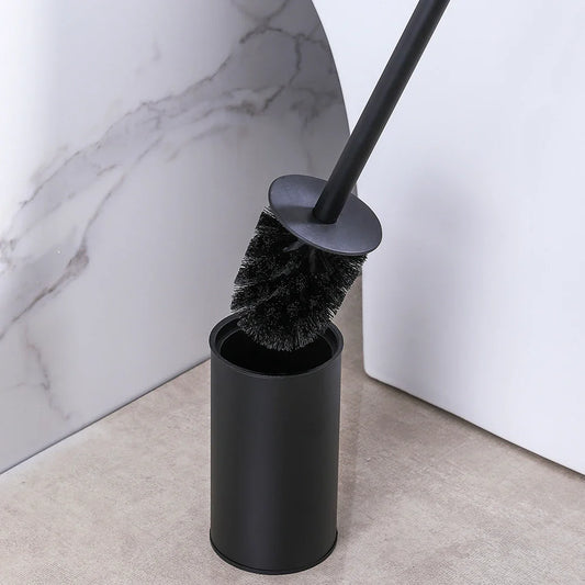 Toilet Bowl Brush Holder Set – Hidden Compact Deep Cleaning Scrubber