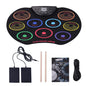 Portable Roll-Up Electronic Drum Kit - 9 Silicone Pads USB/Battery Powered with Drumsticks & Foot Pedal