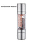 2-in-1 Salt & Pepper Grinder - Manual Stainless Steel Spice Mill with Adjustable Ceramic Grinder