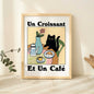 More Espresso Less Depresso Black Cat Wall Print, Coffee Cat Poster, Kitchen Art, Handmade Cat Coffee Poster, Coffee Bar, Unique