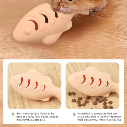 Octopus Cat Chew Toy - Interactive Silicone Treat Puzzle Feeder & Dental Teether for Cats (1-Pack)