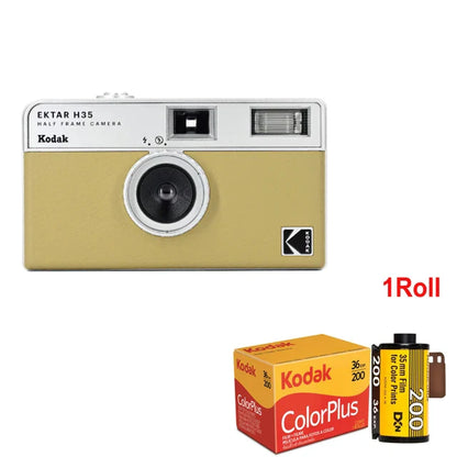 35mm Half Frame Film Camera with Built-in Flash — Reusable Pocket Retro Camera, Ideal Gift