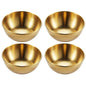 Stainless Steel Sauce & Appetizer Dishes Set — Gold or Silver Condiment Plates 8 x 8 x 3 cm (3.15 x 3.15 x 1.18 in)
