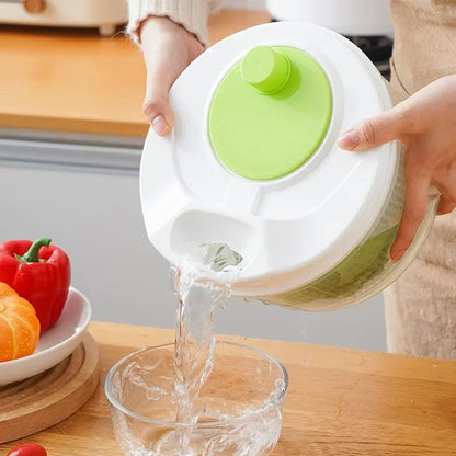 Salad Spinner for Lettuce & Leafy Greens — Washer, Dryer & Strainer
